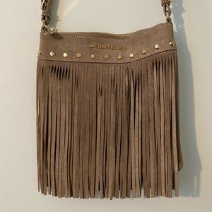 Michael Kors Billy Suede Fringe Messenger bag (Worn Twice Only)